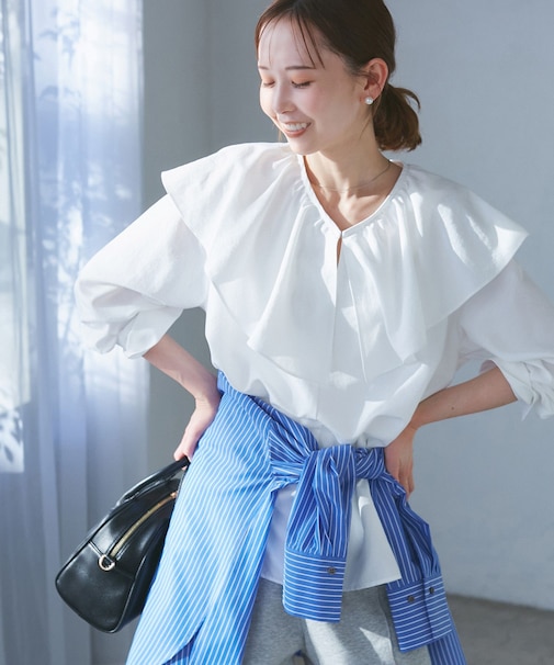 フレアカラーブラウス/UVカット・接触冷感・吸水速乾