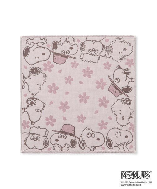 【SNOOPY/スヌーピー】さくら3重ガーゼハンカチ