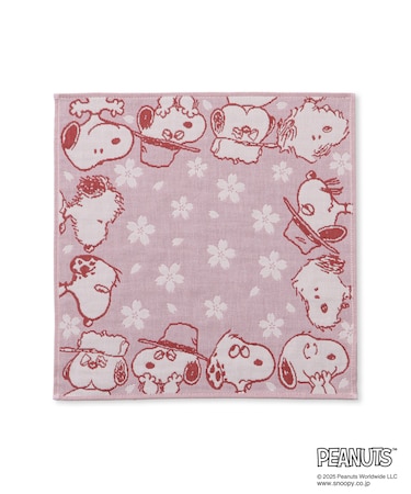 【SNOOPY/スヌーピー】さくら3重ガーゼハンカチ