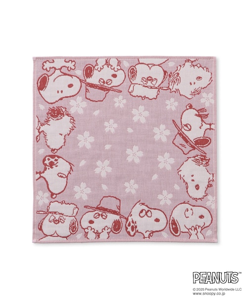 【SNOOPY/スヌーピー】さくら3重ガーゼハンカチ