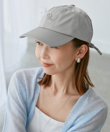 【UVカット・抗菌防臭・洗える】シャイニーバックリボンキャップ/リンクコーデ