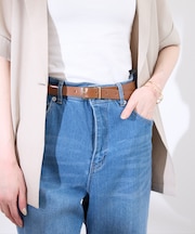 22mmスリムスクエアバックルベルト