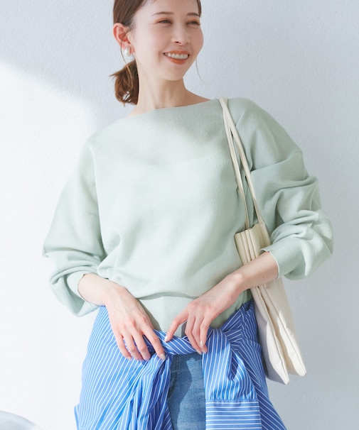 スポンジシアーニットプルオーバー