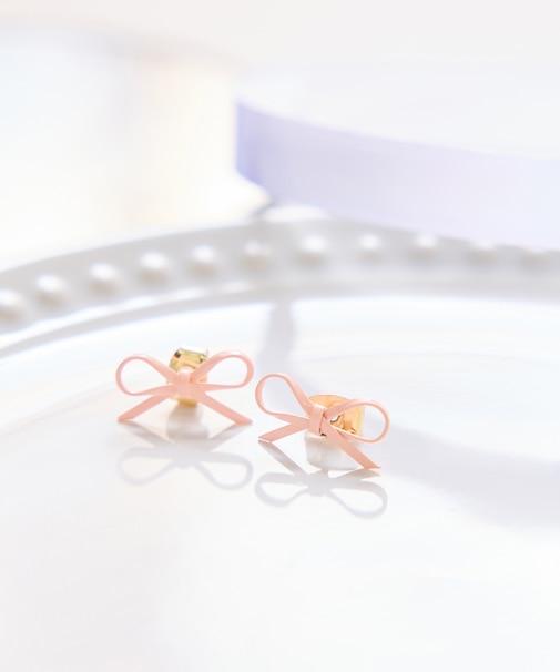 ミニリボンピアス
