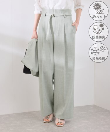 【抗菌防臭・接触冷感・UVカット】カナパハイウエストパンツ/セットアップ対応