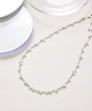 パールデザインショートネックレス