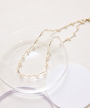 パールデザインショートネックレス