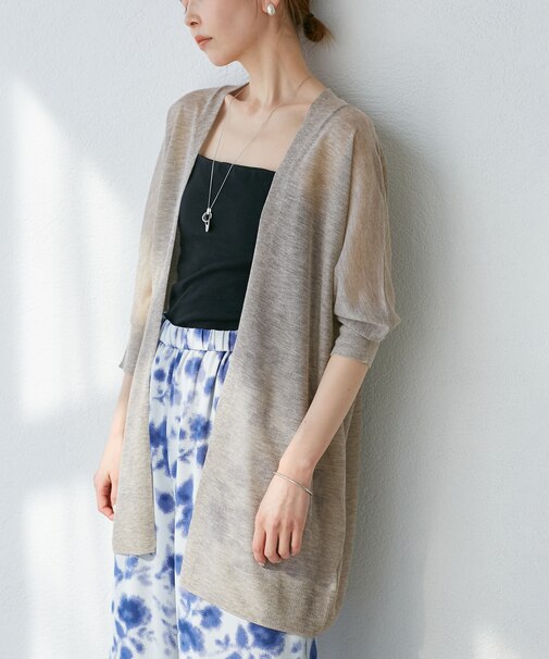 【新色追加】LEVITAシアーニットリラックスカーディガン