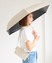 【Wpc.】【晴雨兼用・完全遮光】ノーブルベーシック折りたたみ日傘 収納バッグ付