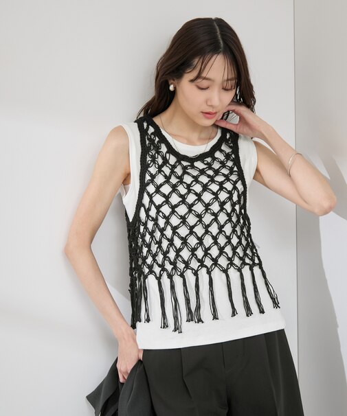 かぎ針ビスチェ×タンクトップセット