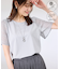 【UVカット・接触冷感】Cutee レースドッキングフレアスリーブトップス/リンクコーデ