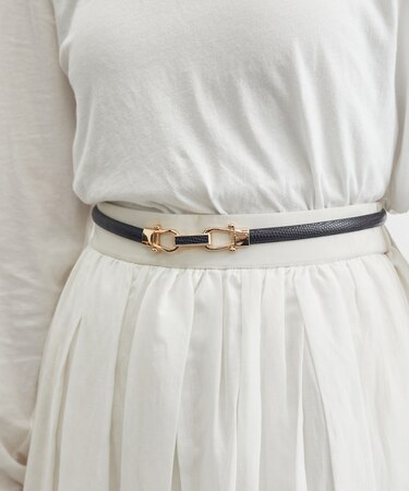 10mm型押しくるみビットバックルスライドベルト