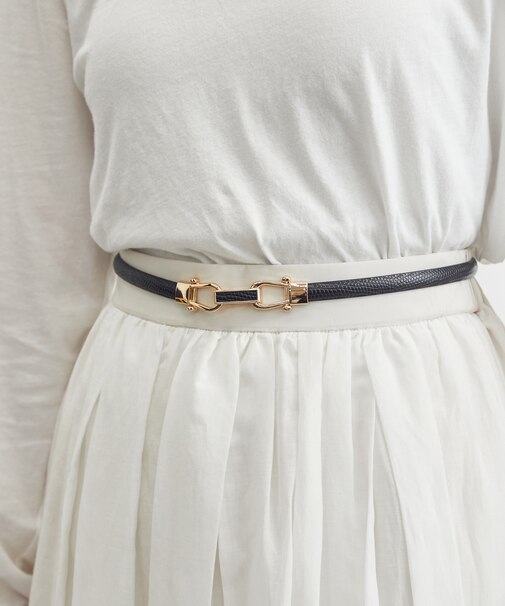 10mm型押しくるみビットバックルスライドベルト