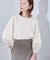 【WEB限定カラー:ネイビー、ピンク】袖シアーカットトップス