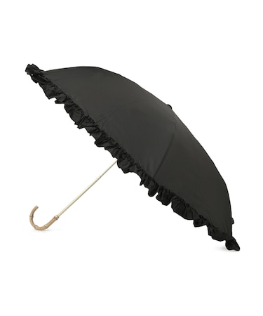 【晴雨兼用・遮光】3段折り畳みフリル日傘