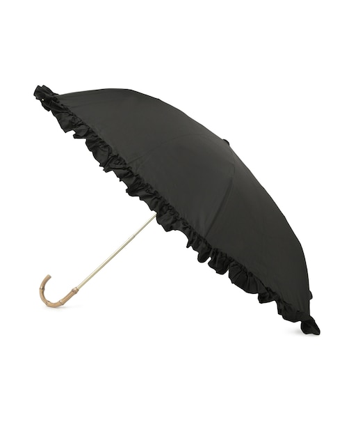 【晴雨兼用・遮光】3段折り畳みフリル日傘