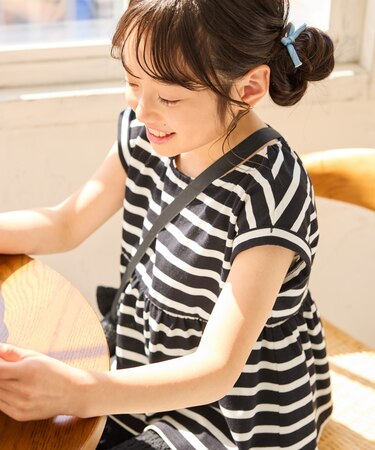 【KIDS/キッズ】ボーダーチュニックトップス