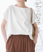 マルチファンクション二の腕すっきり見えカットトップス