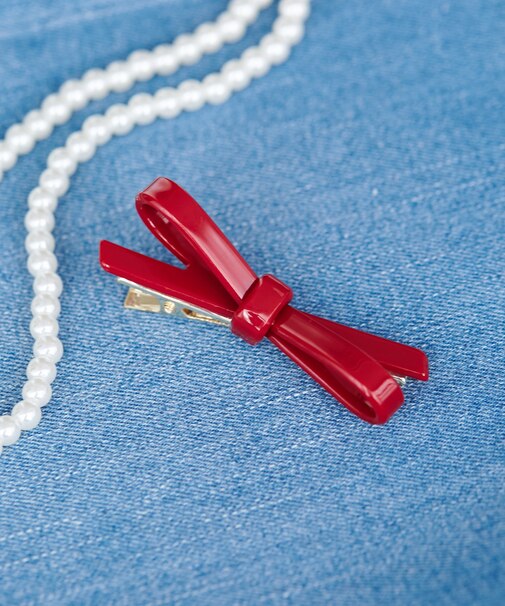 スリムリボンヘアクリップ