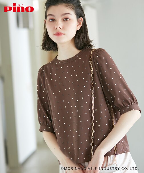 【Pino meets ROPE' PICNIC】Pinoドット柄ブラウス