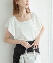 袖フレアニットトップス/UVカット・洗濯機OK・冷感