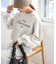 裏起毛刺繍ロゴクロップドスウェット