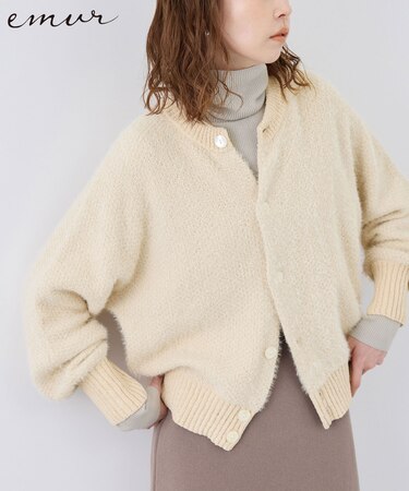 【emur/エミュール】モールフェザーニットカーディガン