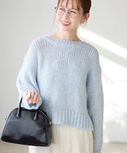 ラメリリーショートニットプルオーバー