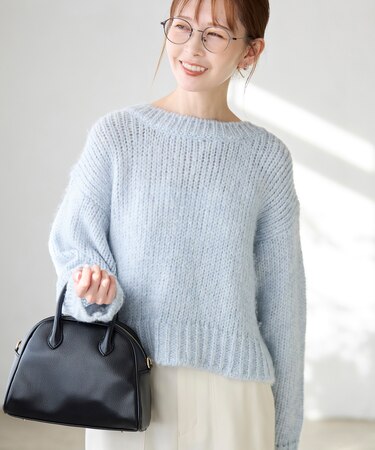 ラメリリーショートニットプルオーバー