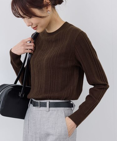 ランダムリブニットプルオーバー