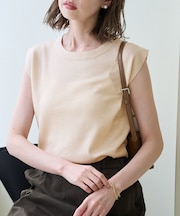 スパークナイロンゼロスリーブニットプルオーバー