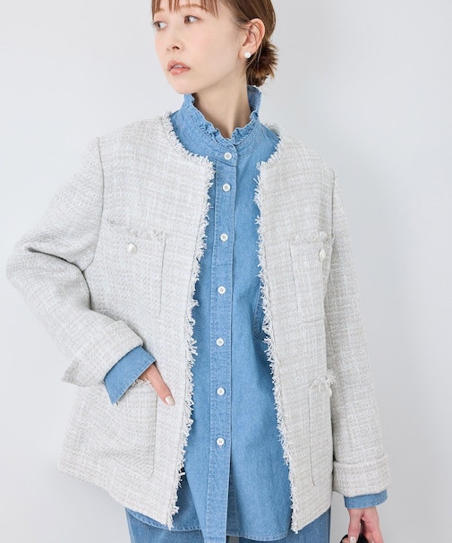 セレモニー・通勤対応/ツイードジャケット/リンクコーデ