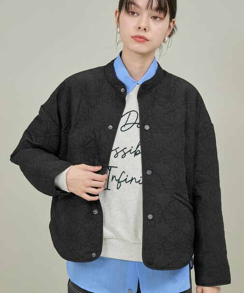 デイジーキルティングブルゾン/リンクコーデ