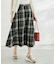 チェックボリュームスカート