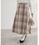 チェックボリュームスカート