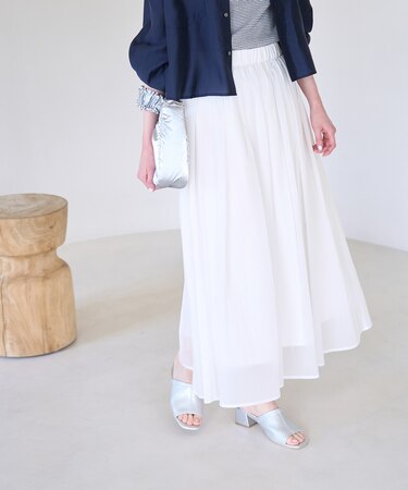 シアーナイロンギャザースカート