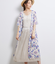 【WEB限定】シフォン花柄ガウンワンピース