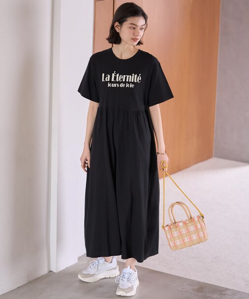 カットギャザーワンピース