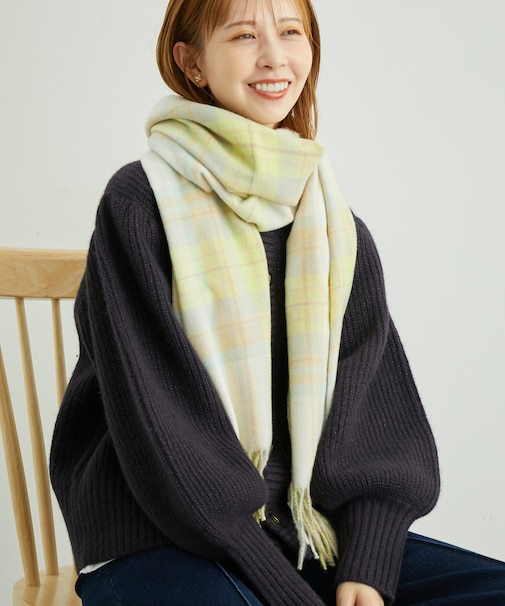 ソフトタッチチェックストール