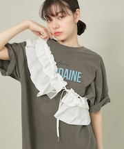 ラメチュールドッキングフリルビスチェ/リンクコーデ