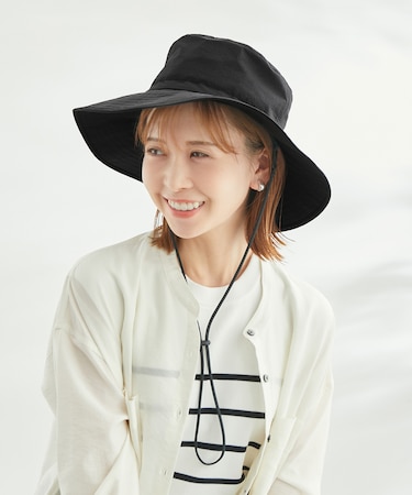 【コカゲル】UVカット/ナイロンツバ広ハット