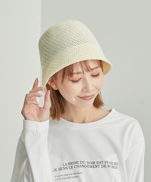 変わり編みサーモベルハット