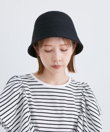 変わり編みサーモベルハット