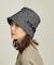 CYCLEWOOLモヘヤ混ヘリンボーンベルトハット
