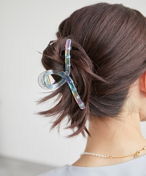 クリアオーロラカラーヘアバンスクリップ