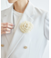 パール付きシフォンフラワーコサージュ
