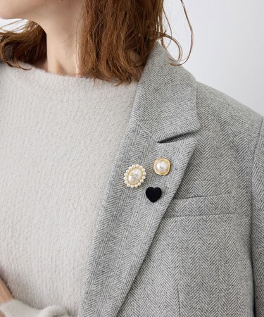 ボタンピンブローチセット