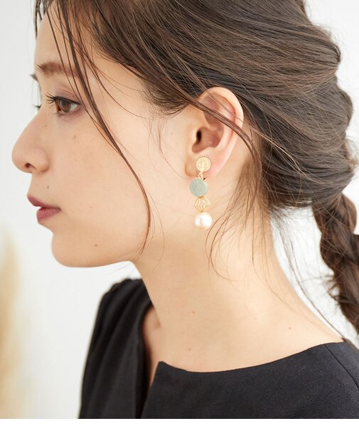 マルチパーツロングイヤリング