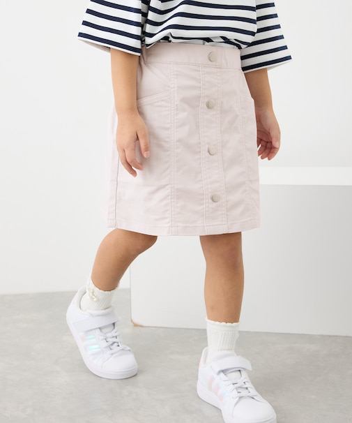 【KIDS】フロントボタンインパン付きスカート