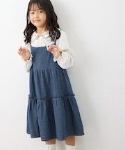 【KIDS】デニムティアードワンピース